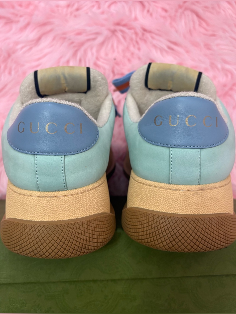 GUCCI WOMEN'S SCREENER SNEAKER WITH CRYSTALS SIZE 39 - Picture 4 of 10